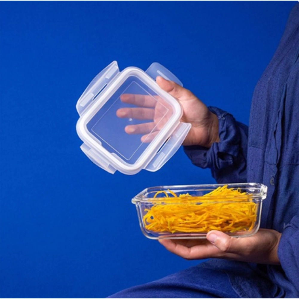 Pote Retangular Com Tampa Oikos 570 Ml