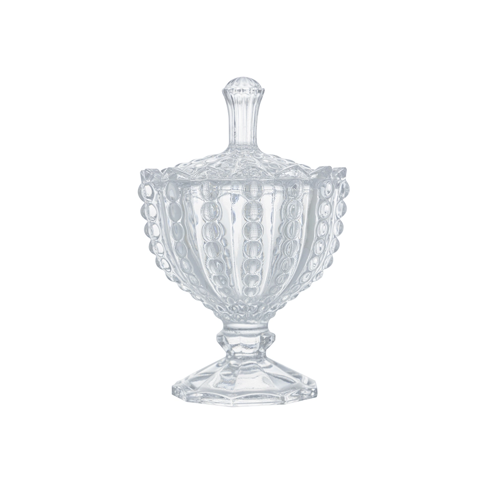 Potiche Com Pé Lyor Bolhas 9,5 X 14,5 Cm Potiche Com Pé Lyor Bolhas 9,5 X 14,5 Cm