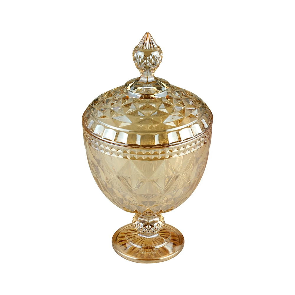 Potiche Com Pé Lyor Diamond Metalizado 15 X 28 Cm Potiche Com Pé Lyor Diamond Metalizado 15 X 28 Cm