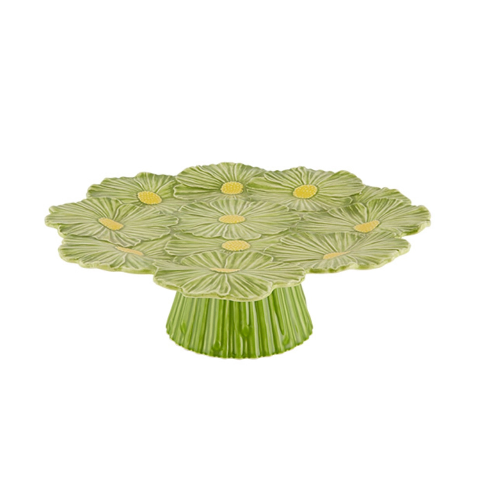 Prato Para Bolo Com Pé Bordallo Pinheiro Maria Flor Cosmos 37 Cm Prato Para Bolo Com Pé Bordallo Pinheiro Maria Flor Cosmos 37 Cm