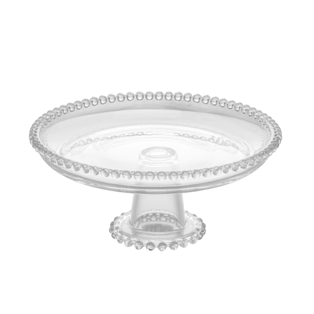 Prato Para Bolo Com Pé Wolff Pearl 9 X 20 Cm