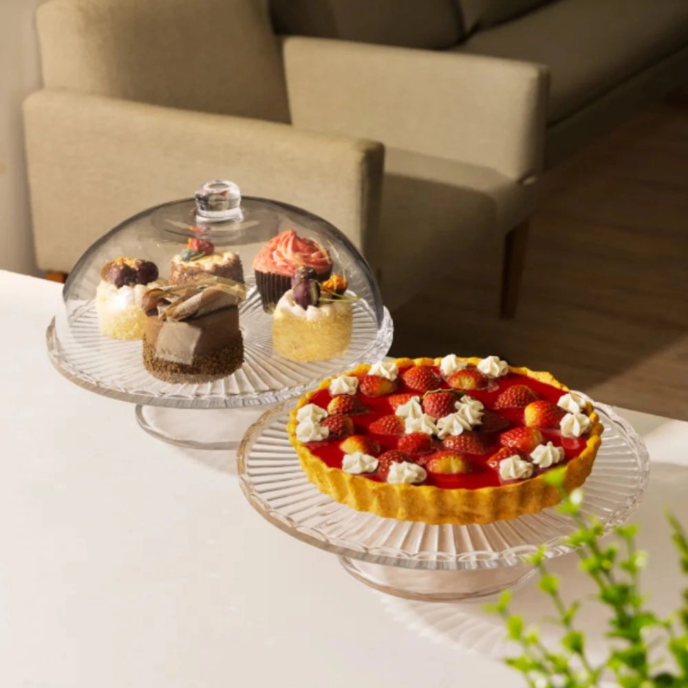 Prato Para Bolo Com Pe de Vidro Bangkok - Wolff