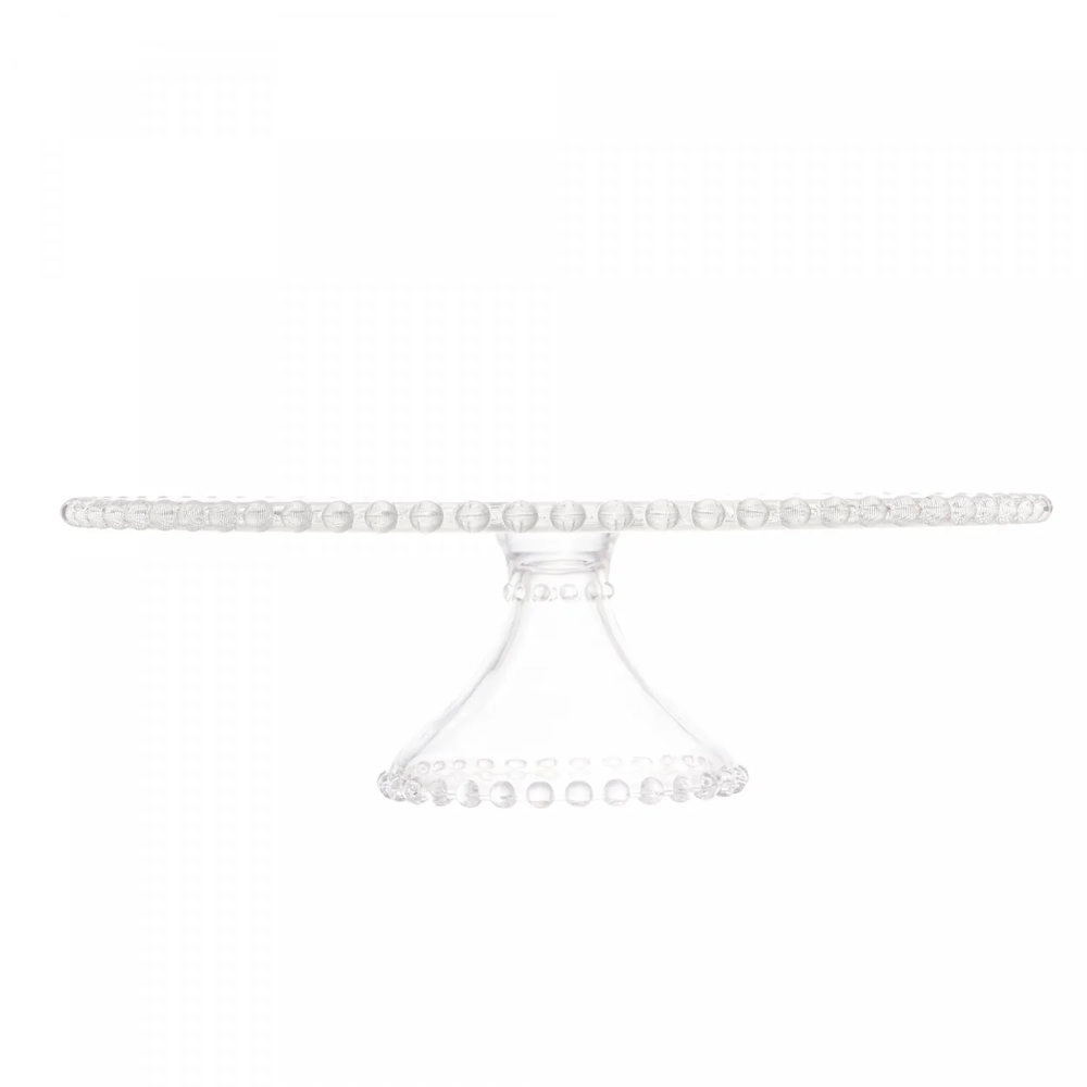 Prato Para Bolo Com Pe Wolff Pearl 31 X 11 Cm