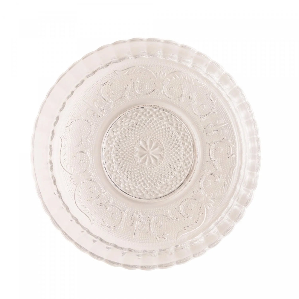 Prato Para Bolo de Vidro Angel