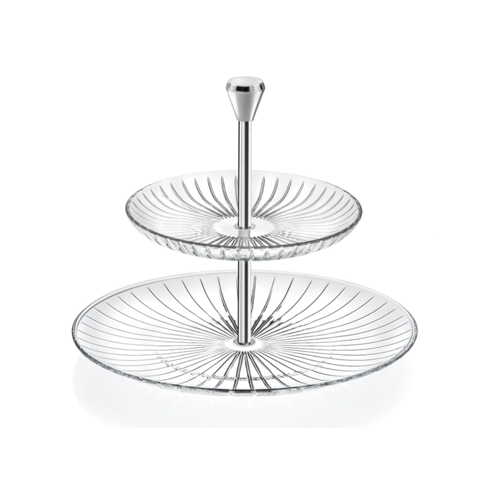 Prato Para Doces 2 Andares Rcr Cristalleria Italiana Sunbeam 28 X 18 Cm Prato Para Doces 2 Andares Rcr Cristalleria Italiana Sunbeam 28 X 18 Cm