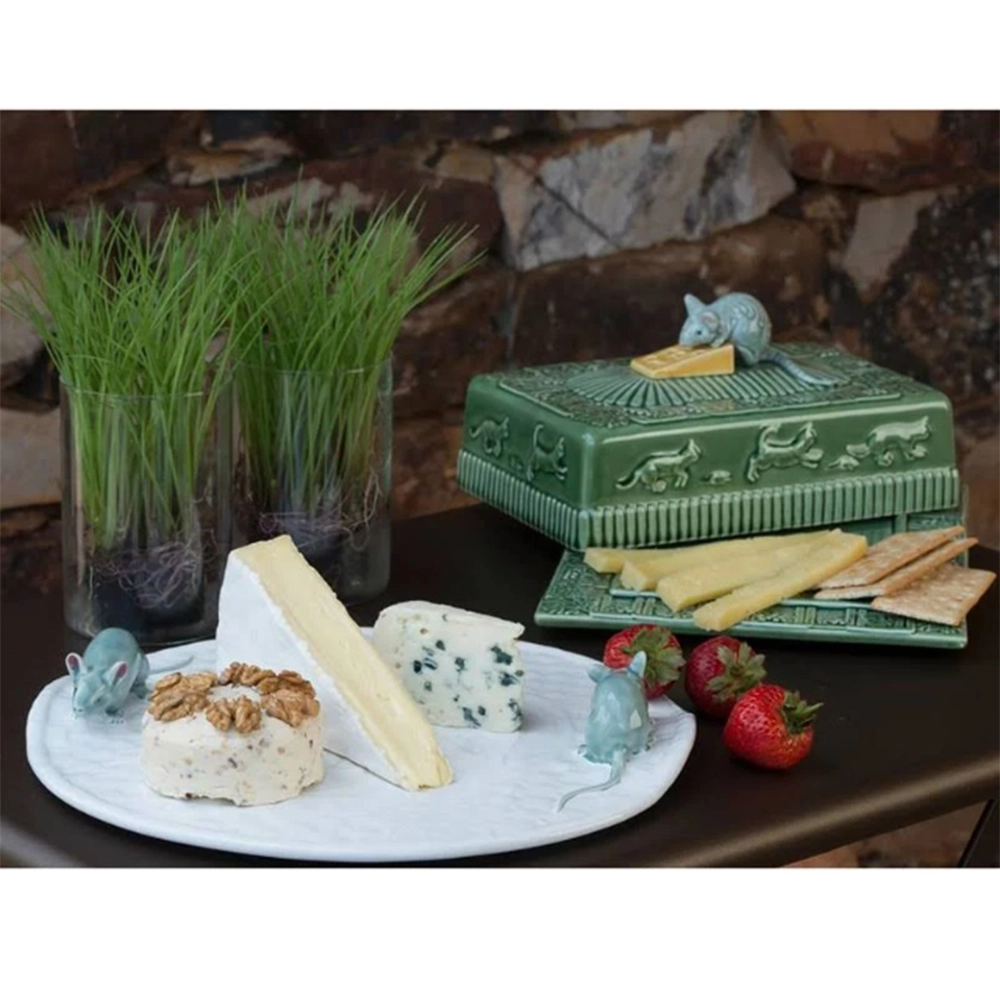 Prato Para Queijo Com Ratos Bordallo Pinheiro 5 X 31,5 Cm Prato Para Queijo Com Ratos Bordallo Pinheiro 5 X 31,5 Cm
