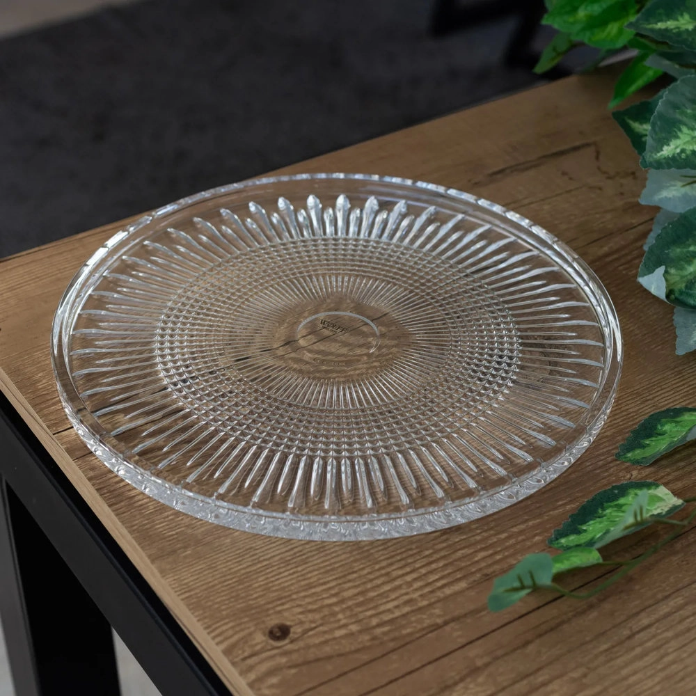 Prato Para Servir Wolff Queen Transparente 32 Cm Prato Para Servir Wolff Queen Transparente 32 Cm