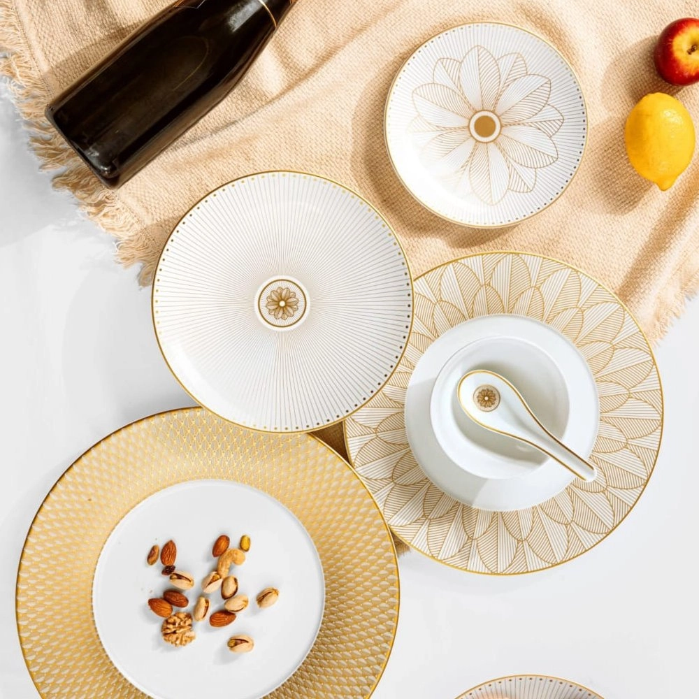 Prato Para Sobremesa Christofle Malmaison Impériale Ouro