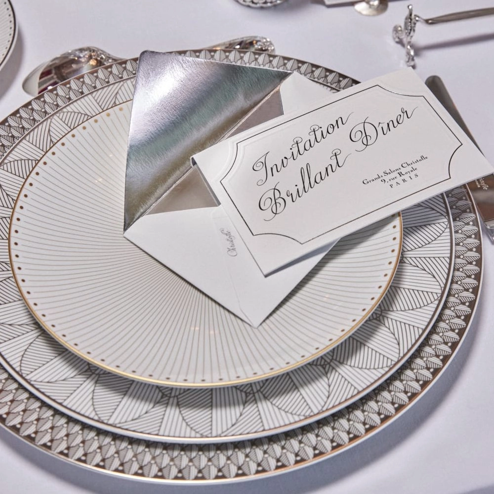 Prato Para Sobremesa Christofle Malmaison Impériale Ouro Prato Para Sobremesa Christofle Malmaison Impériale Ouro