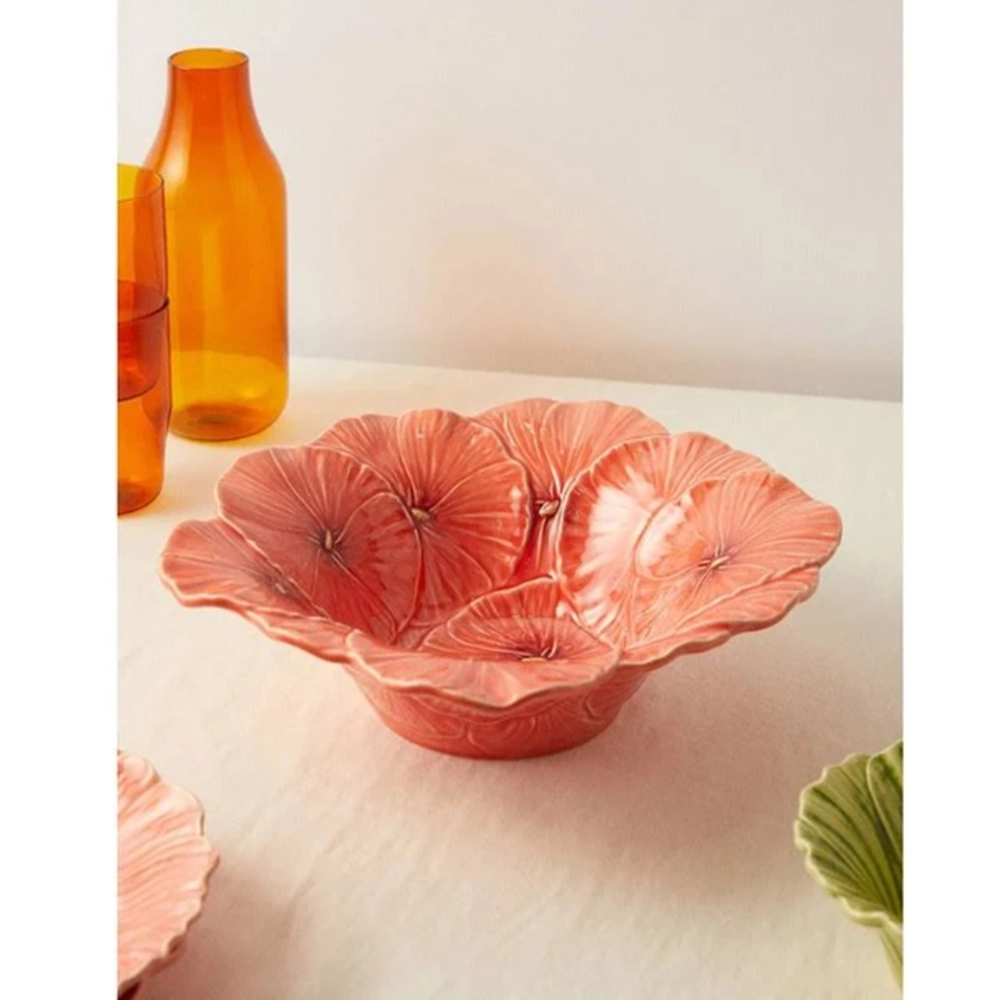 Saladeira Bordallo Pinheiro Maria Flor Alcea 33 Cm Saladeira Bordallo Pinheiro Maria Flor Alcea 33 Cm