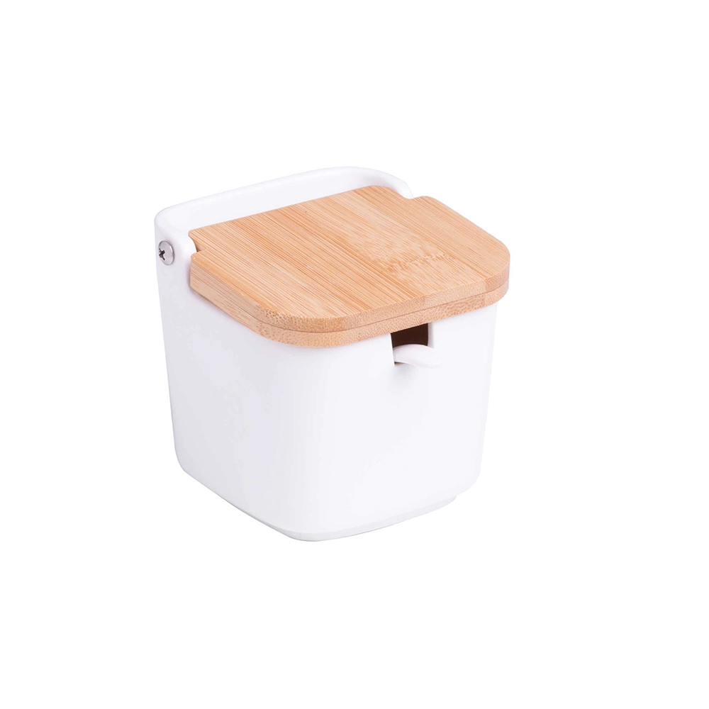 Saleiro de Mesa Com Tampa e Colher Lyor 9 X 9 X 8,5 Cm Saleiro de Mesa Com Tampa e Colher Lyor 9 X 9 X 8,5 Cm