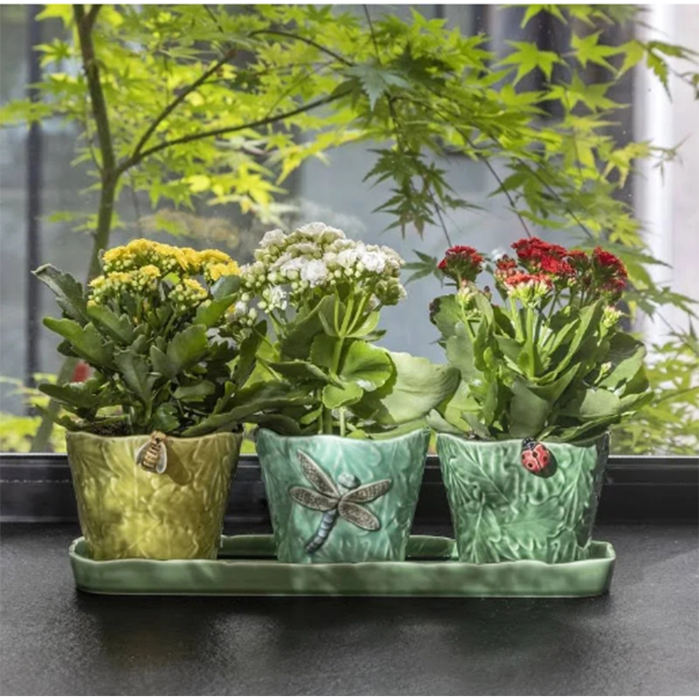 Set de Vasos Bordallo Pinheiro Insetos Voadores - 3 Peças Set de Vasos Bordallo Pinheiro Insetos Voadores - 3 Peças