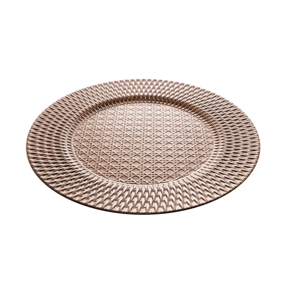 Sousplat Royal Decor Textura Rattan 33 Cm - Cada Sousplat Royal Decor Textura Rattan 33 Cm - Cada