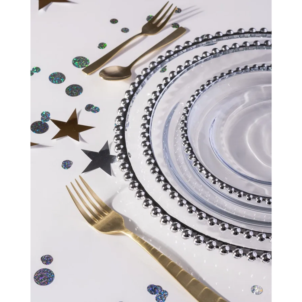 Sousplat Wolff Pearl Silver 31,5 Cm - Cada Sousplat Wolff Pearl Silver 31,5 Cm - Cada