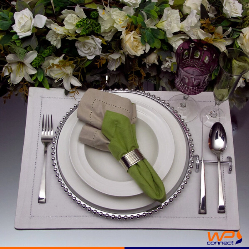 Sousplat Wolff Pearl Silver 31,5 Cm - Cada Sousplat Wolff Pearl Silver 31,5 Cm - Cada