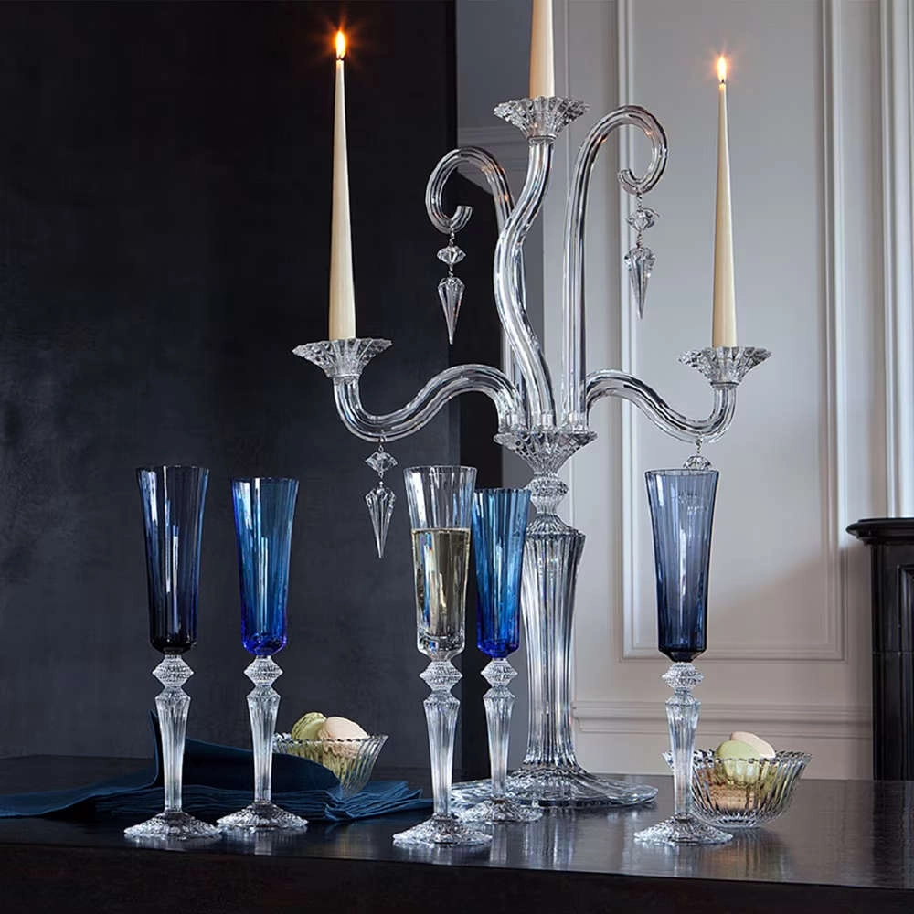 Taca Para Champanhe Em Cristal Baccarat Mille Nuits Azul Cobalto Taca Para Champanhe Em Cristal Baccarat Mille Nuits Azul Cobalto