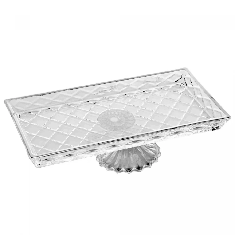 Travessa Com Pe Deli Diamond Cristal Ecologico Travessa Com Pe Deli Diamond Cristal Ecologico