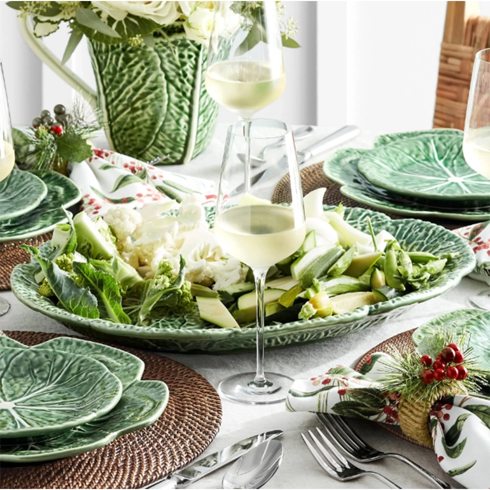 Travessa Oval Bordallo Pinheiro Couve 43 Cm Travessa Oval Bordallo Pinheiro Couve 43 Cm