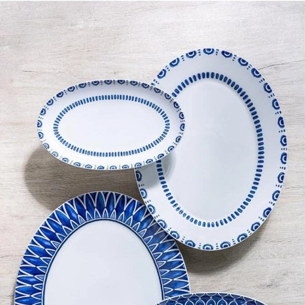 Travessa Oval Vista Alegre Azure 35 Cm