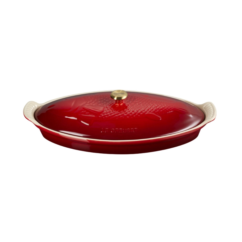 Travessa Para Peixe Com Tampa Heritage 34 Cm Vermelho Le Creuset Travessa Para Peixe Com Tampa Heritage 34 Cm Vermelho Le Creuset
