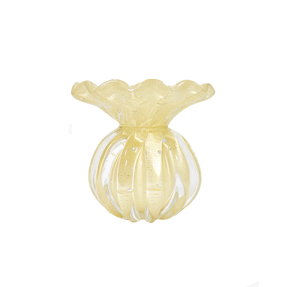 Vaso Batllo Cristais D´labone Com Ouro 11 X 13 Cm Vaso Batllo Cristais D´labone Com Ouro 11 X 13 Cm