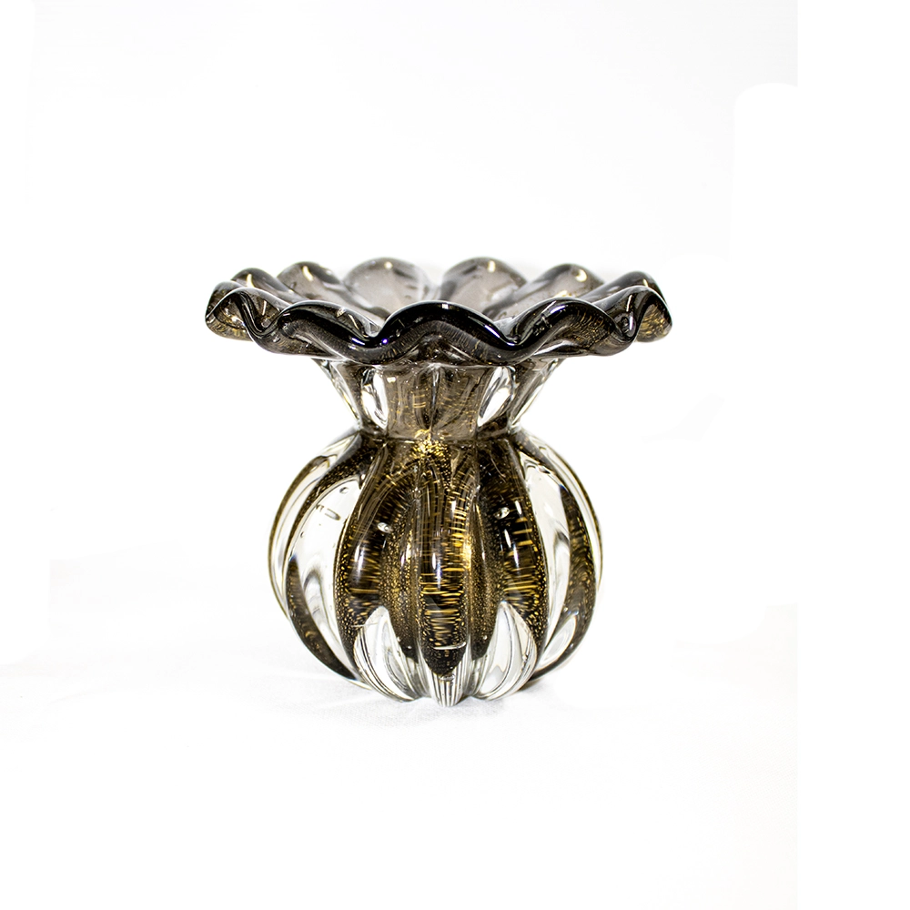 Vaso Batllo Cristais D´labone Com Ouro 11 X 13 Cm Vaso Batllo Cristais D´labone Com Ouro 11 X 13 Cm