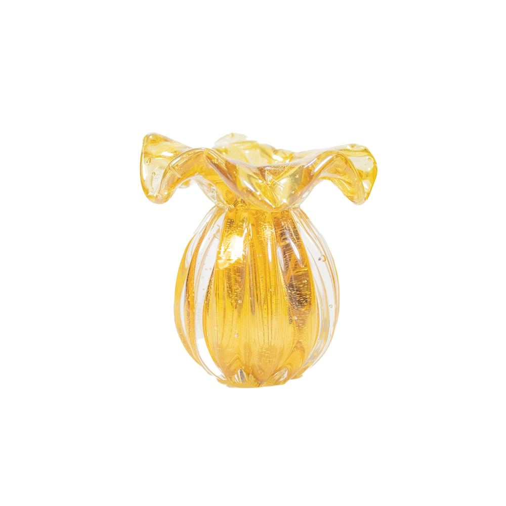 Vaso Cristais D´labone Enns Com Ouro 13 X 11 Cm