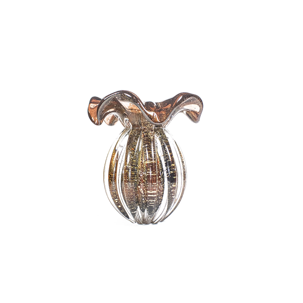 Vaso Cristais D´labone Enns Com Ouro 13 X 11 Cm Vaso Cristais D´labone Enns Com Ouro 13 X 11 Cm
