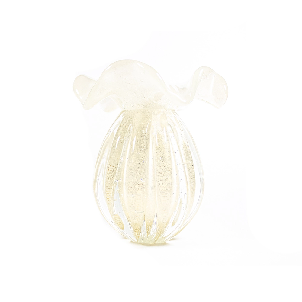 Vaso Cristais D´labone Enns Com Ouro 15 X 13 Cm