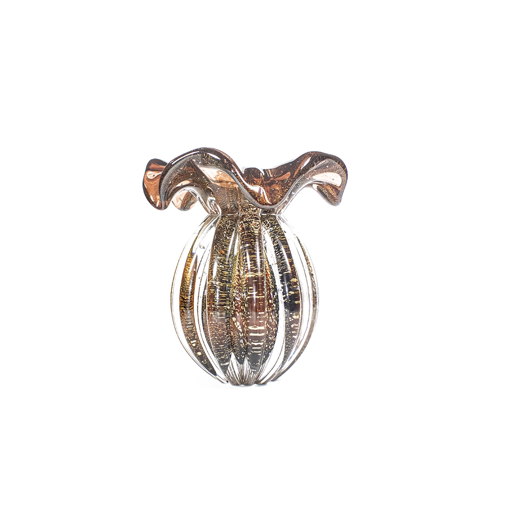 Vaso Cristais D´labone Enns Com Ouro 15 X 13 Cm Vaso Cristais D´labone Enns Com Ouro 15 X 13 Cm