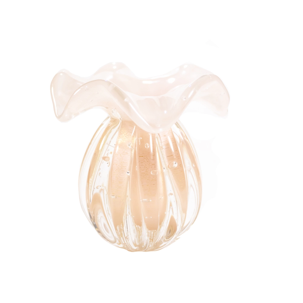 Vaso Cristais D´labone Enns Com Ouro 18 X 17 Cm