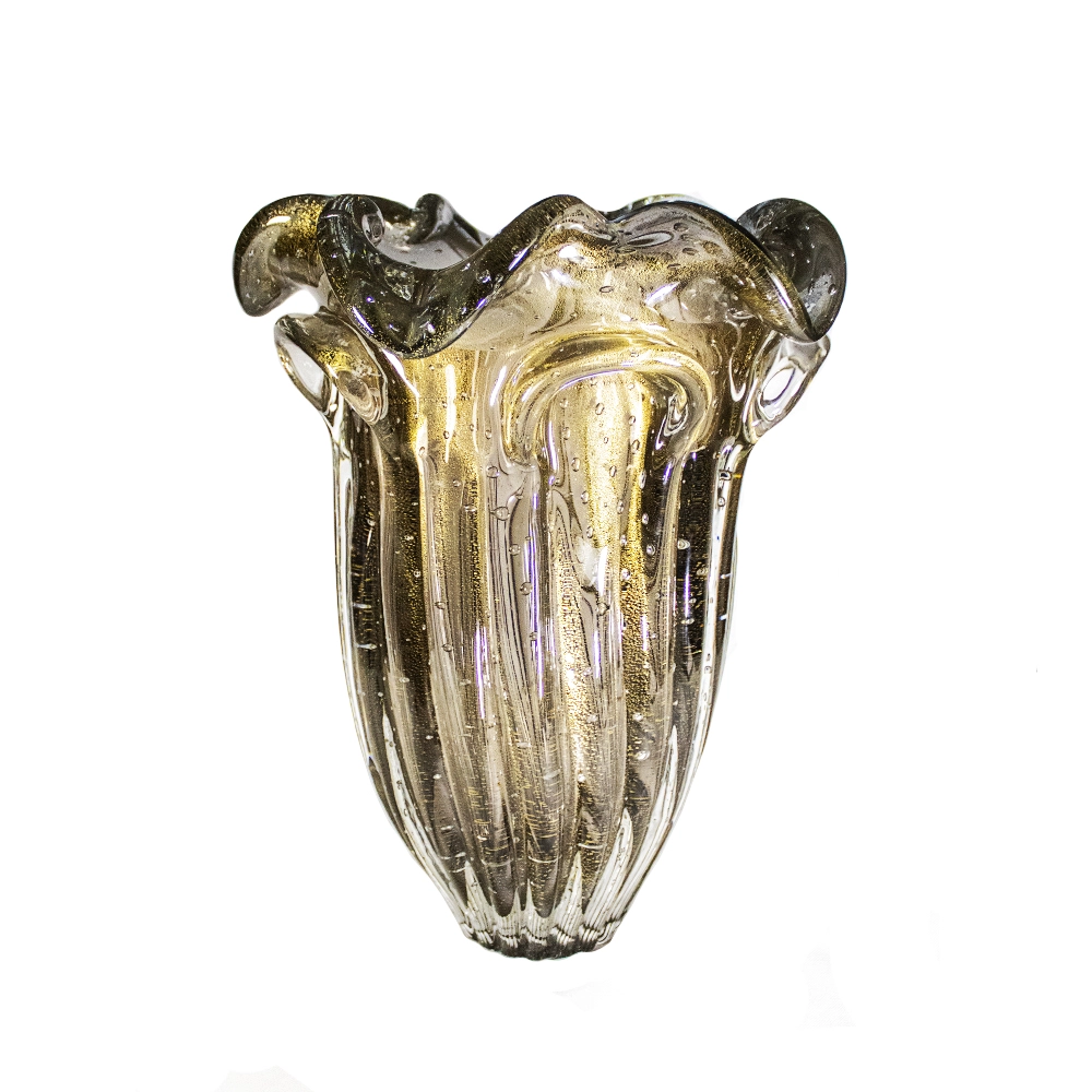 Vaso Cristais D´labone Havana Com Ouro 40 X 30 Cm Vaso Cristais D´labone Havana Com Ouro 40 X 30 Cm