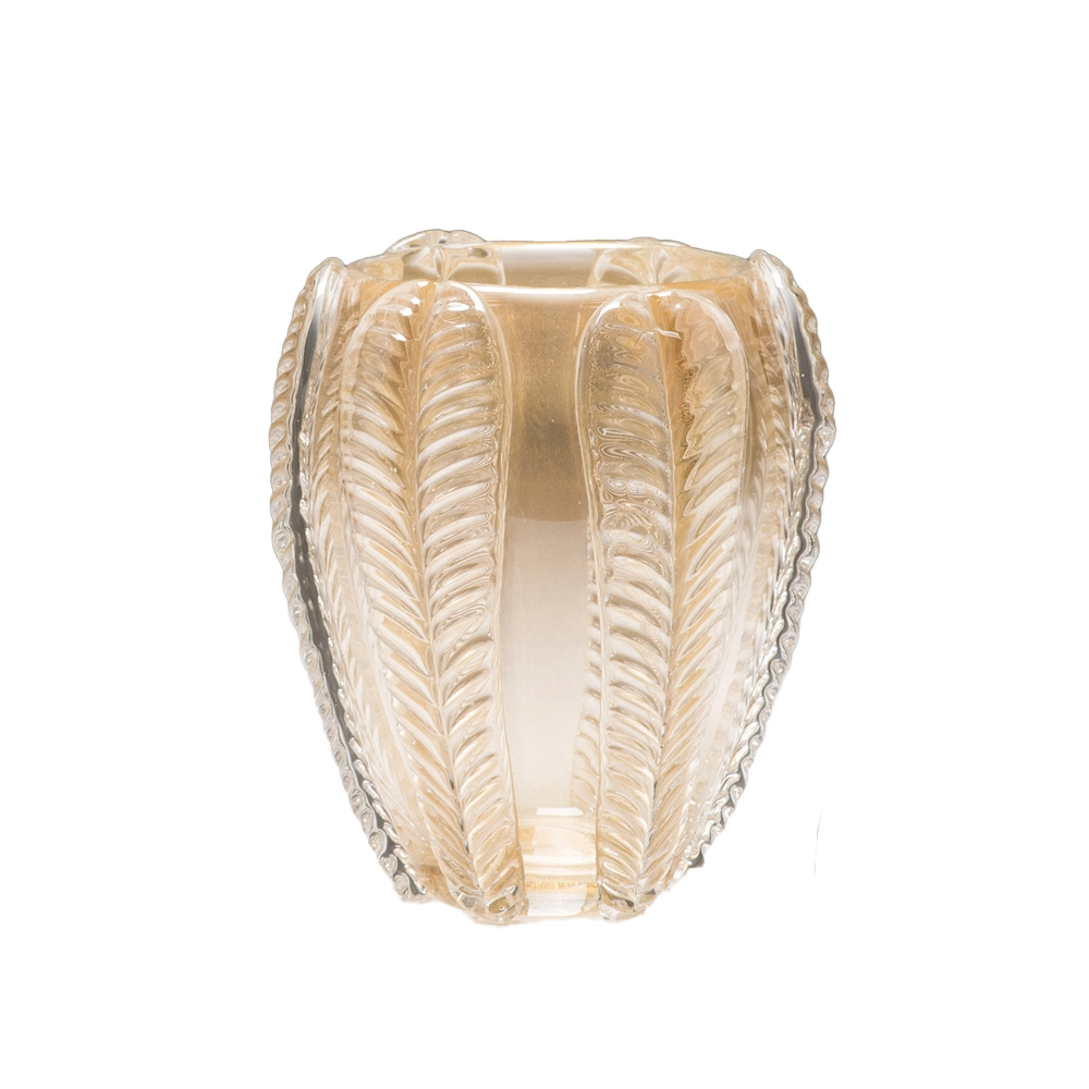 Vaso Cristais Di Murano Com Ouro 27 X 30 Cm