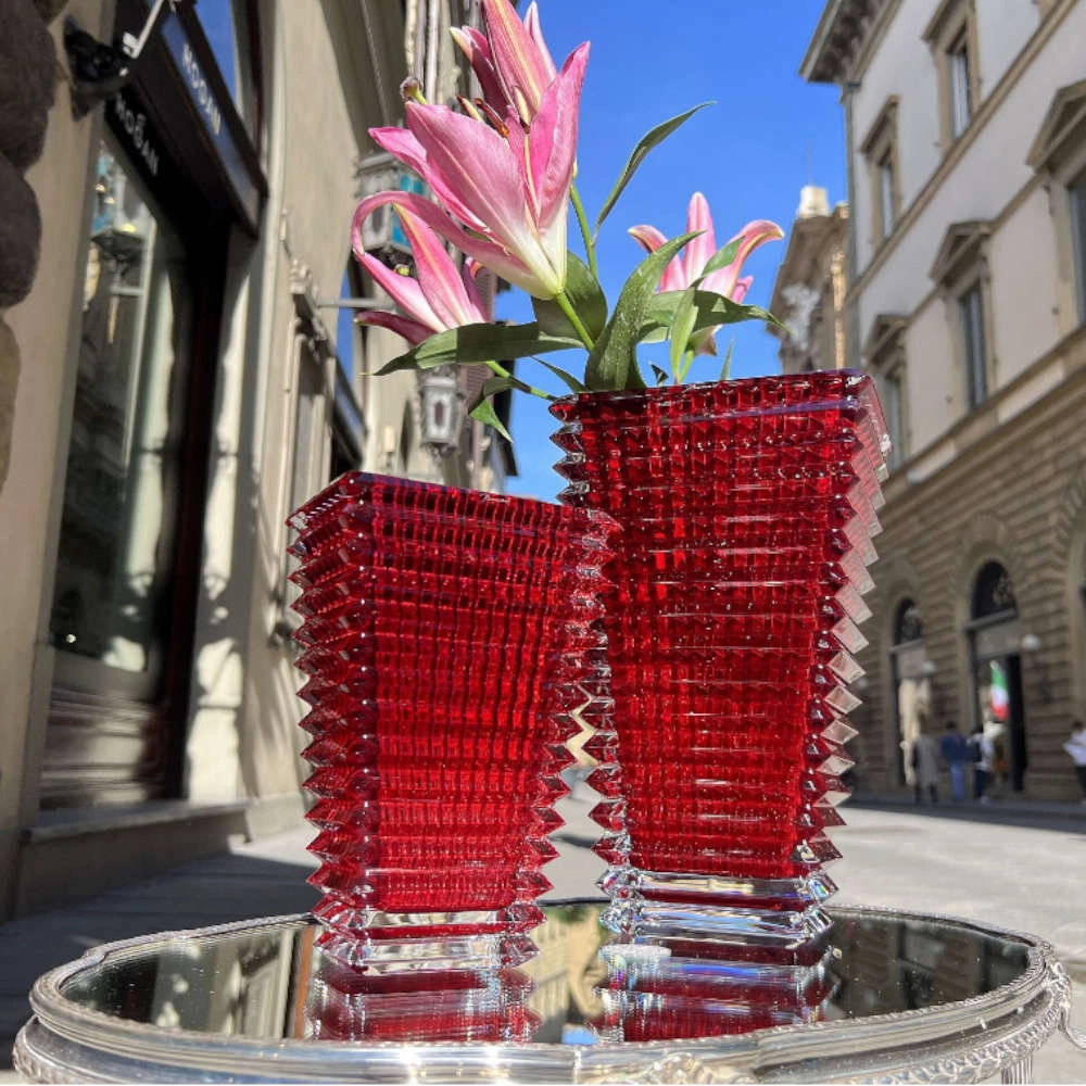 Vaso Em Cristal Baccarat Eye Vermelho Vaso Em Cristal Baccarat Eye Vermelho