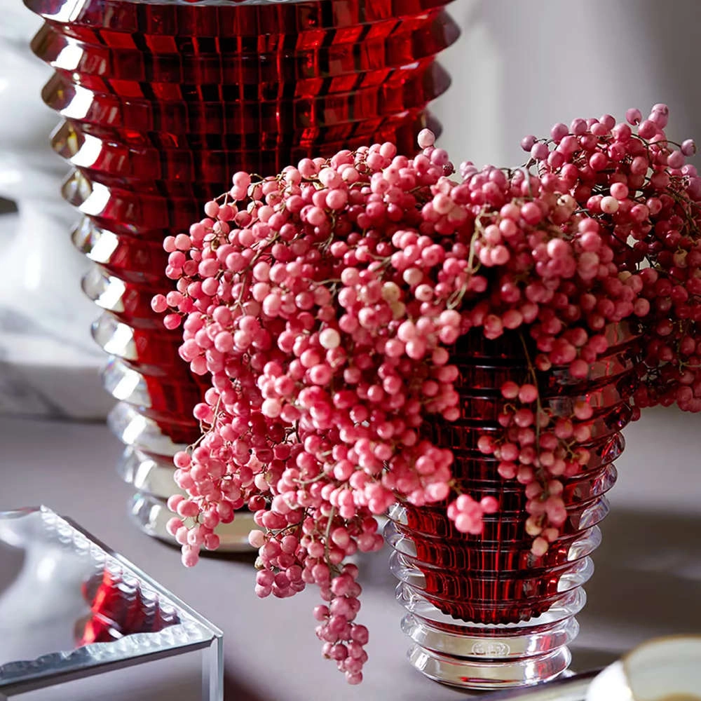 Vaso Oval Em Cristal Baccarat Eye Vermelho Vaso Oval Em Cristal Baccarat Eye Vermelho