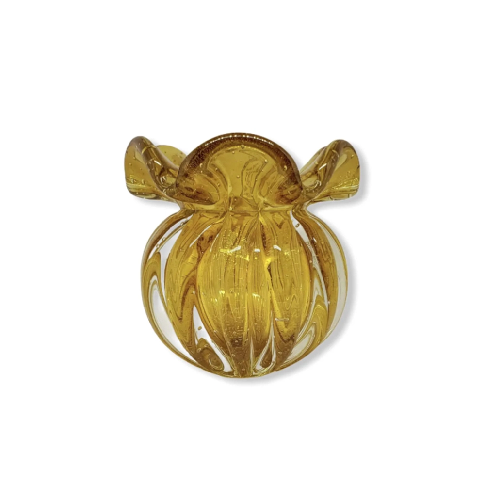 Vaso Torcello Cristais D´labone Com Ouro 14 X 14 Cm Vaso Torcello Cristais D´labone Com Ouro 14 X 14 Cm
