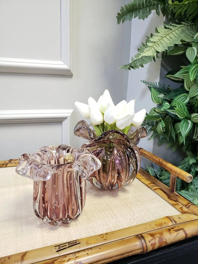 Vaso Torcello Cristais D´labone Rubi 14 X 14 Cm Vaso Torcello Cristais D´labone Rubi 14 X 14 Cm