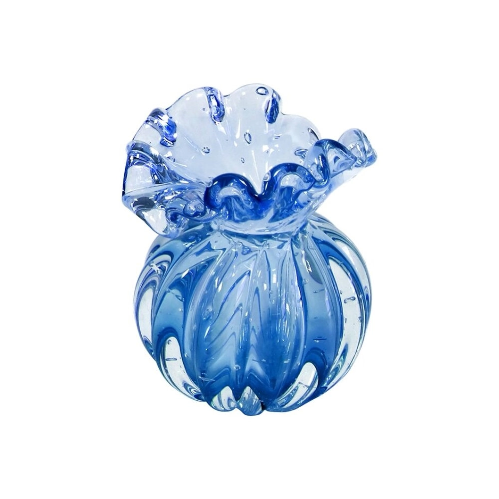 Vaso Toscana Cristais D´labone Turquesa 10 Cm Vaso Toscana Cristais D´labone Turquesa 10 Cm