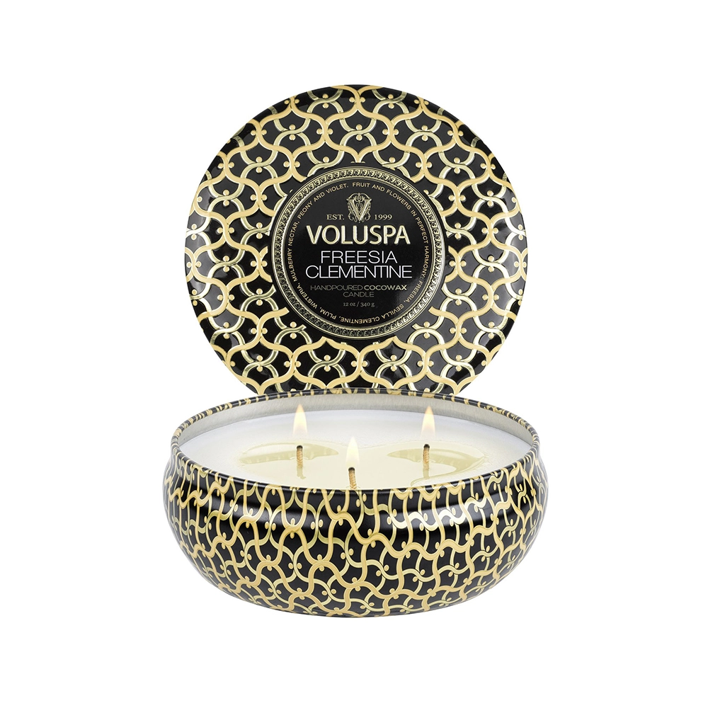 Vela Lata 3 Pavios 60 H Voluspa Nova Coleção Maison Noir Vela Lata 3 Pavios 60 H Voluspa Nova Coleção Maison Noir