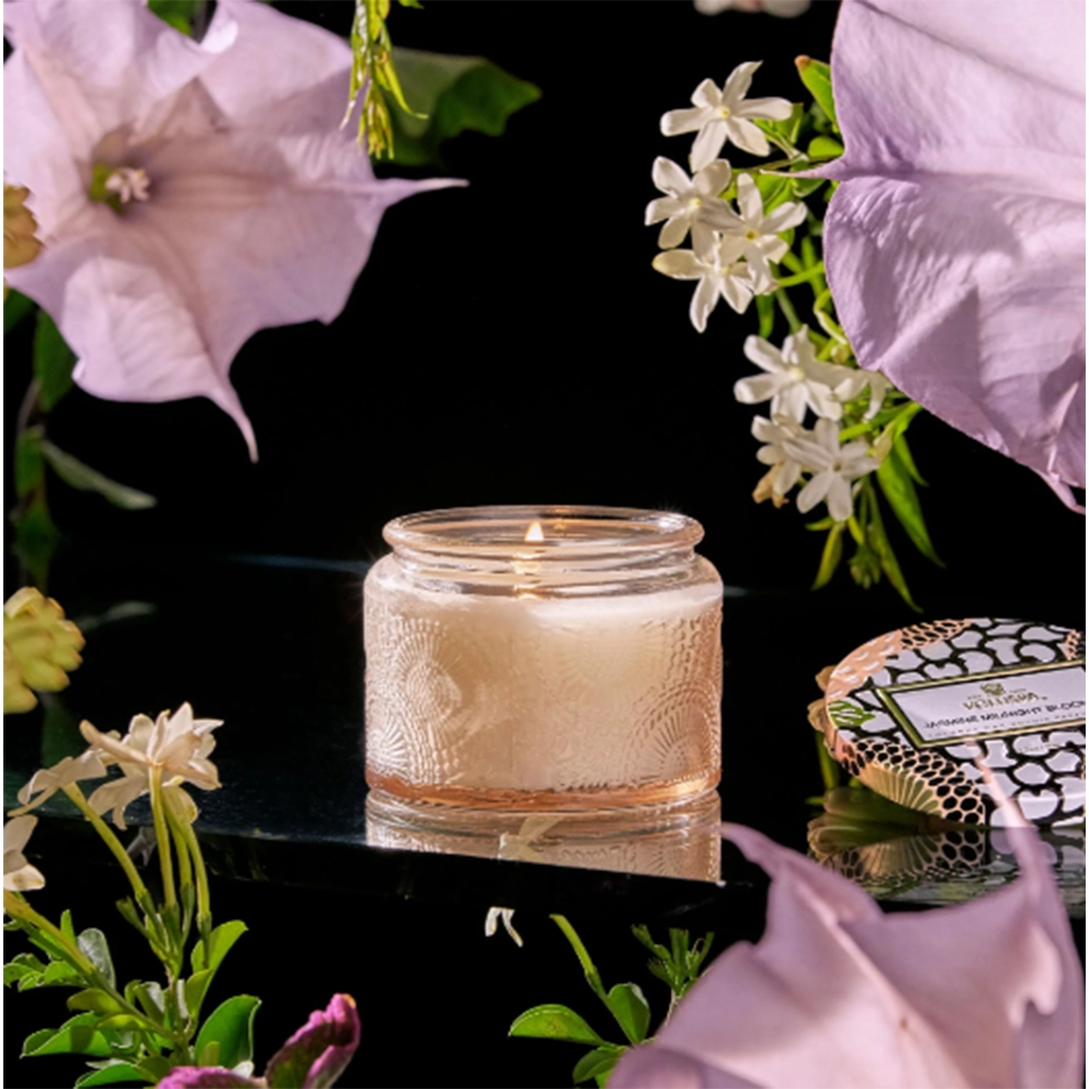 Vela Pote de Vidro Pequena 25h Voluspa Coleção Japonica