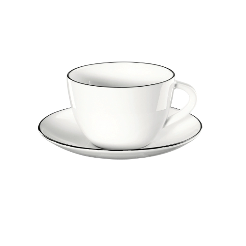 Xícara Para Café Com Pires Asa Selection Ligne Noire 210 Ml - Cada Xícara Para Café Com Pires Asa Selection Ligne Noire 210 Ml - Cada