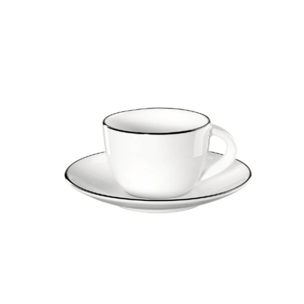 Xícara Para Café Espresso Com Pires Asa Selection Ligne Noire 70 Ml - Cada Xícara Para Café Espresso Com Pires Asa Selection Ligne Noire 70 Ml - Cada