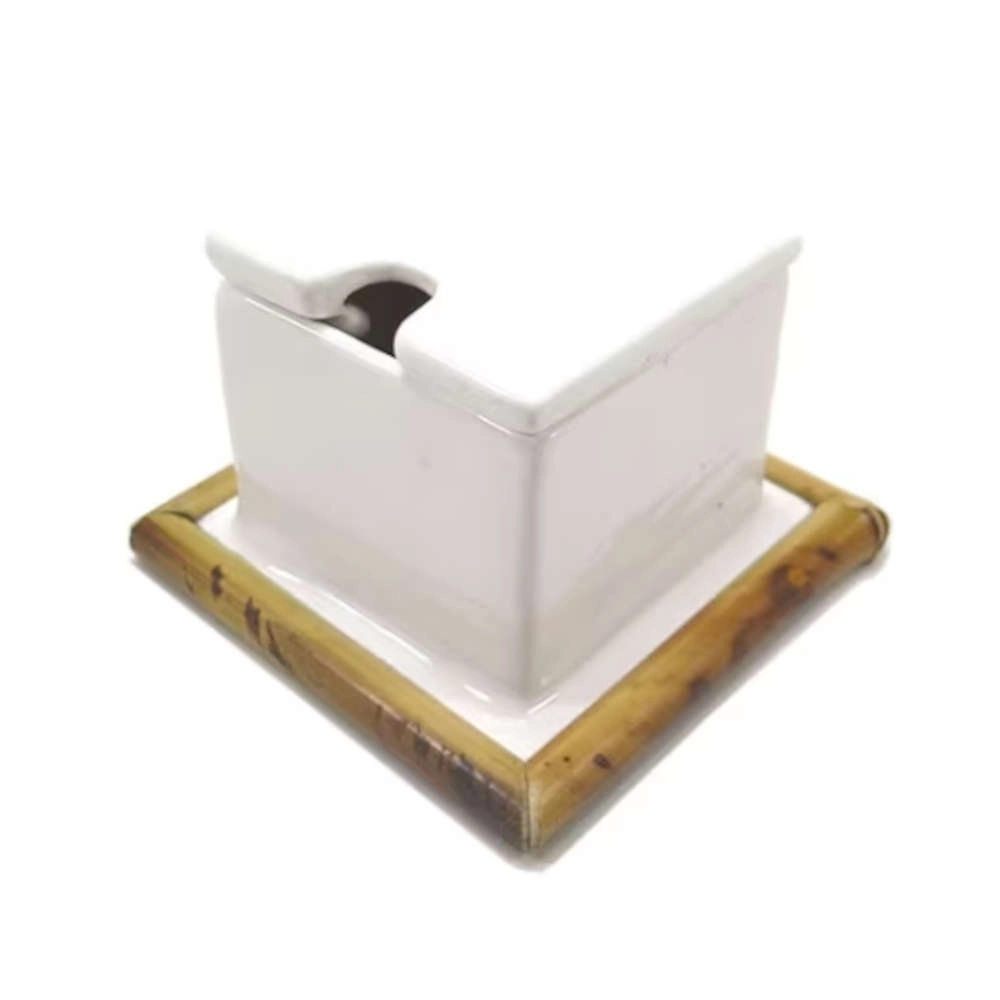 Acucareiro Quadrado Sil Com Tampa Sonia Pierry Branco