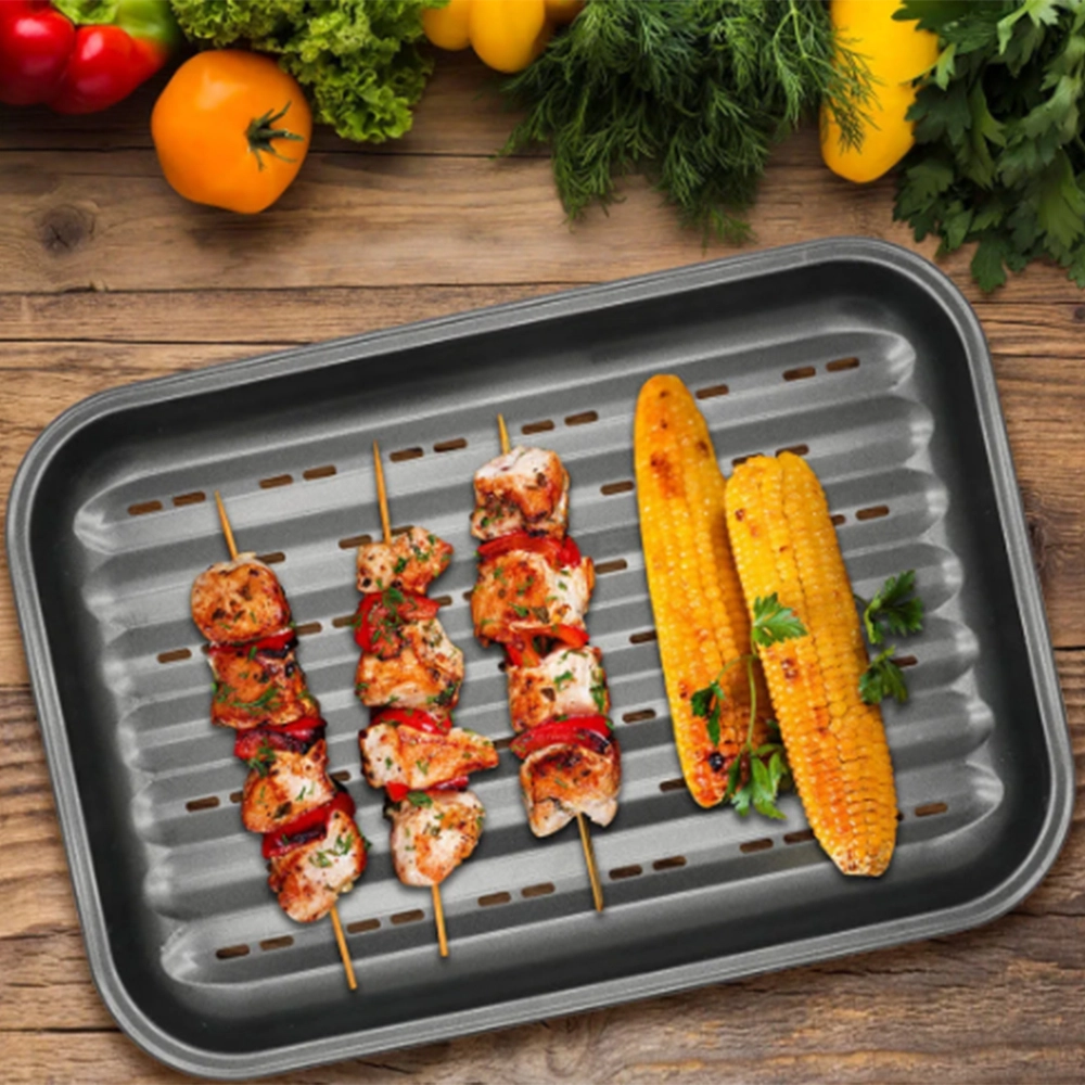 Assadeira Antiaderente Fackelmann Bbq 2 X 24 X 34 Cm Assadeira Antiaderente Fackelmann Bbq 2 X 24 X 34 Cm