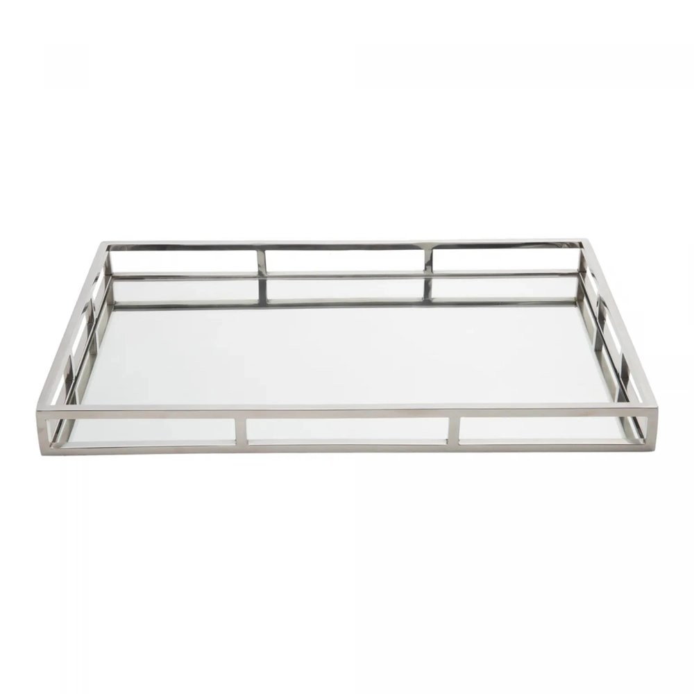 Bandeja Aco Inox C/ Espelho 56x36x5cm Bandeja Aco Inox C/ Espelho 56x36x5cm