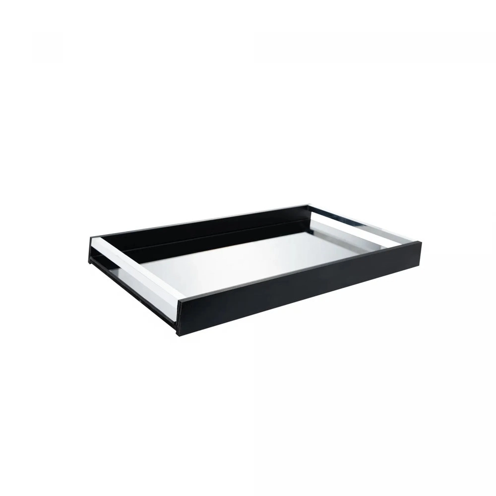 Bandeja Com Espelho Woodart Naturals Black 40 X 30 X 5 Cm Bandeja Com Espelho Woodart Naturals Black 40 X 30 X 5 Cm