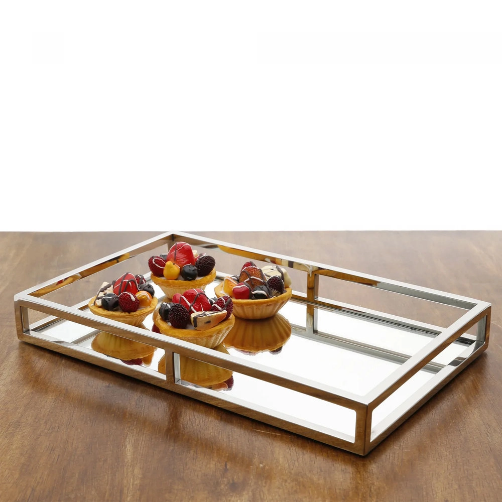 Bandeja de Aco Inox Com Espelho 41cm X 26cm X 5cm - Wolff Bandeja de Aco Inox Com Espelho 41cm X 26cm X 5cm - Wolff