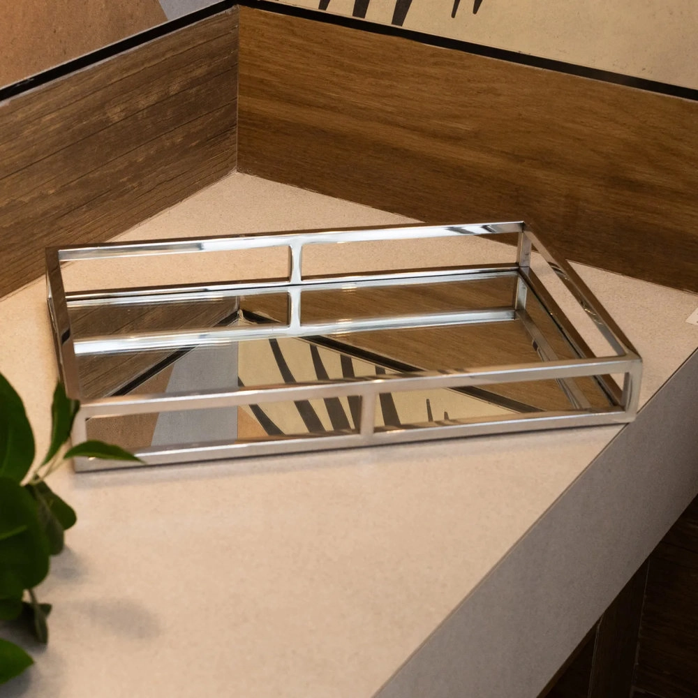 Bandeja de Aco Inox Com Espelho 41cm X 26cm X 5cm - Wolff Bandeja de Aco Inox Com Espelho 41cm X 26cm X 5cm - Wolff