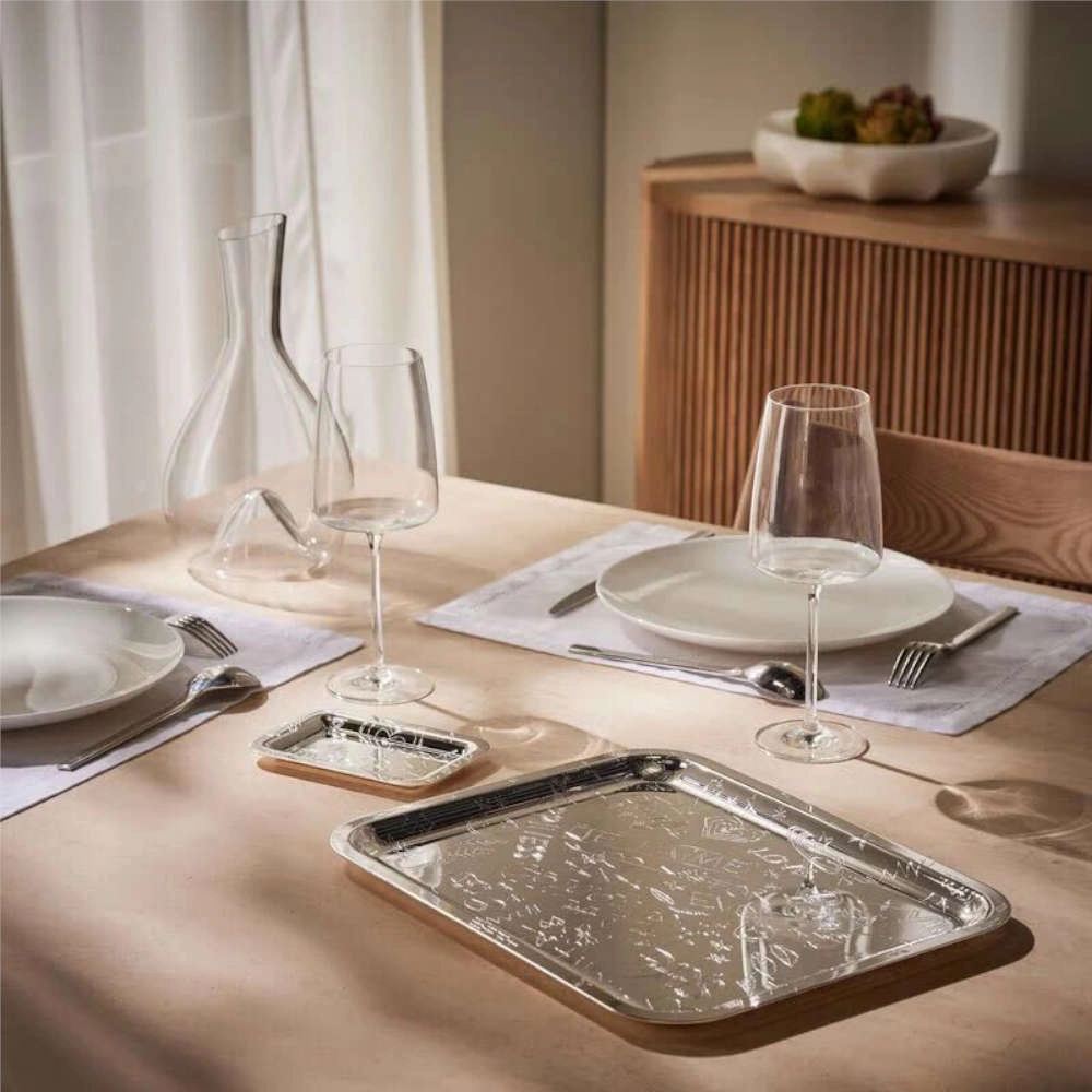 Bandeja Retangular Christofle Graffiti Bandeja Retangular Christofle Graffiti