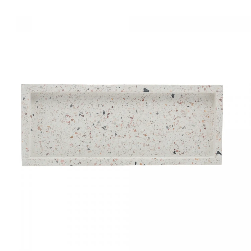 Bandeja Retangular Marmore Terrazo 25x10x2cm Bandeja Retangular Marmore Terrazo 25x10x2cm